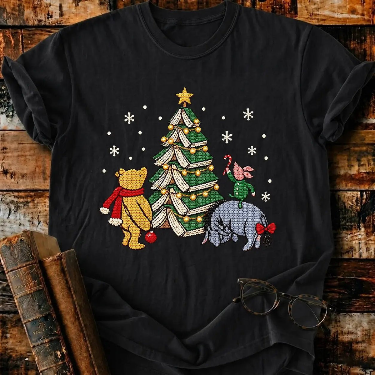 Christmas Of Pooh Ugly T-Shirt - BookMuseClub