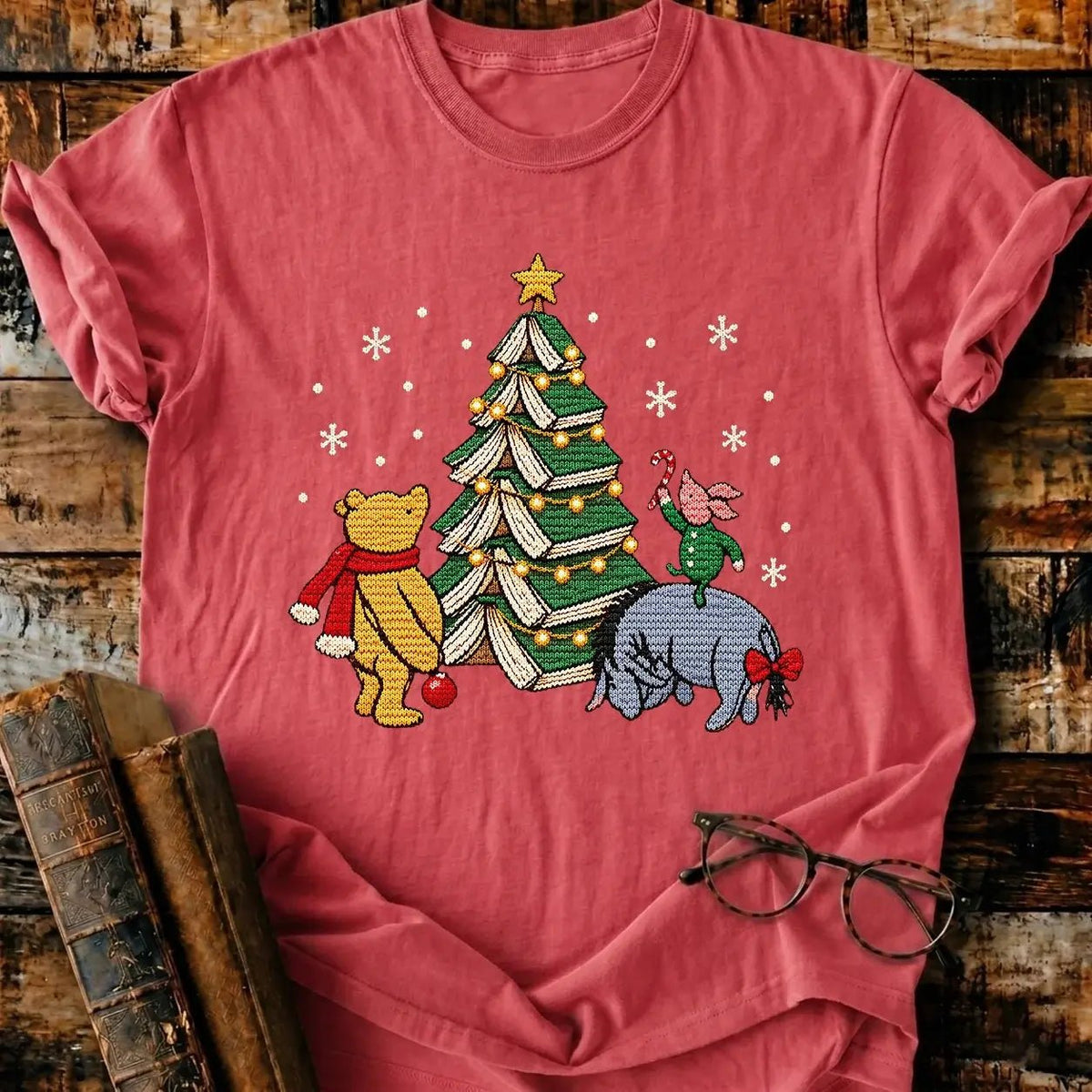 Christmas Of Pooh Ugly T-Shirt - BookMuseClub