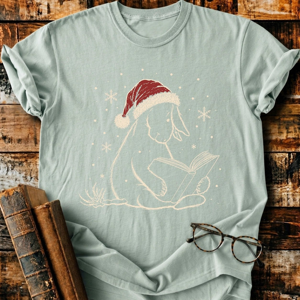 Eeyore Reading Christmas T-Shirt - BookMuseClub