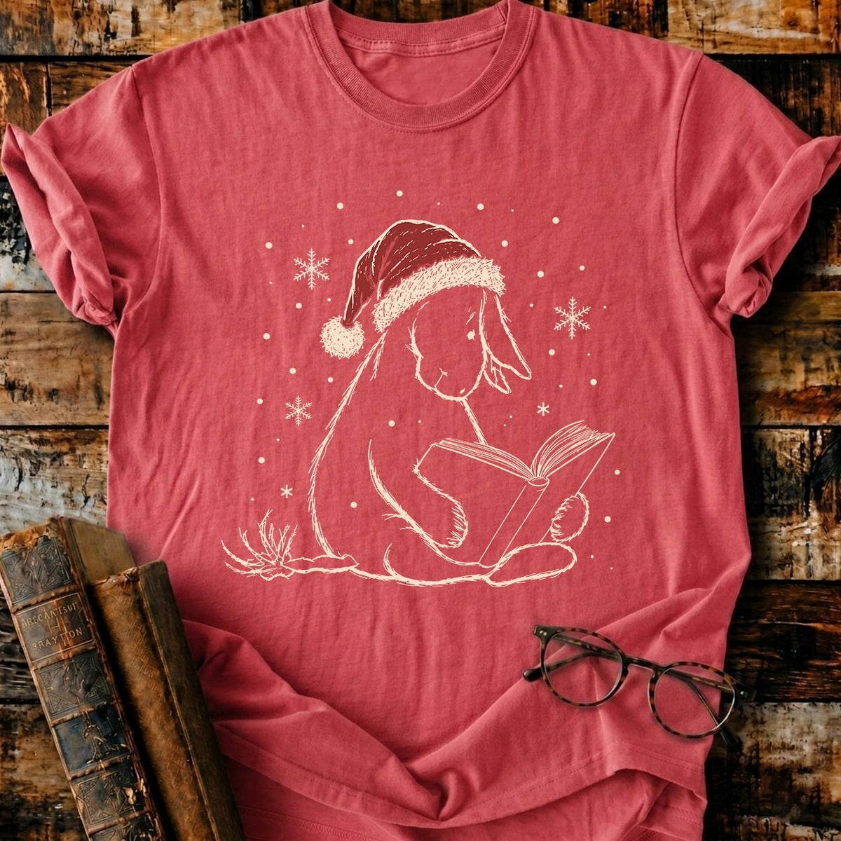 Eeyore Reading Christmas T-Shirt - BookMuseClub