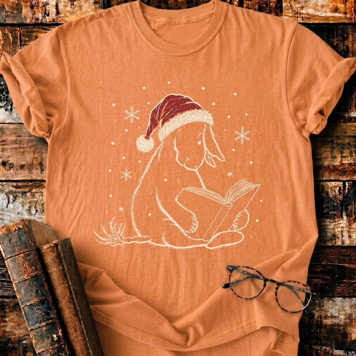 Eeyore Reading Christmas T-Shirt - BookMuseClub