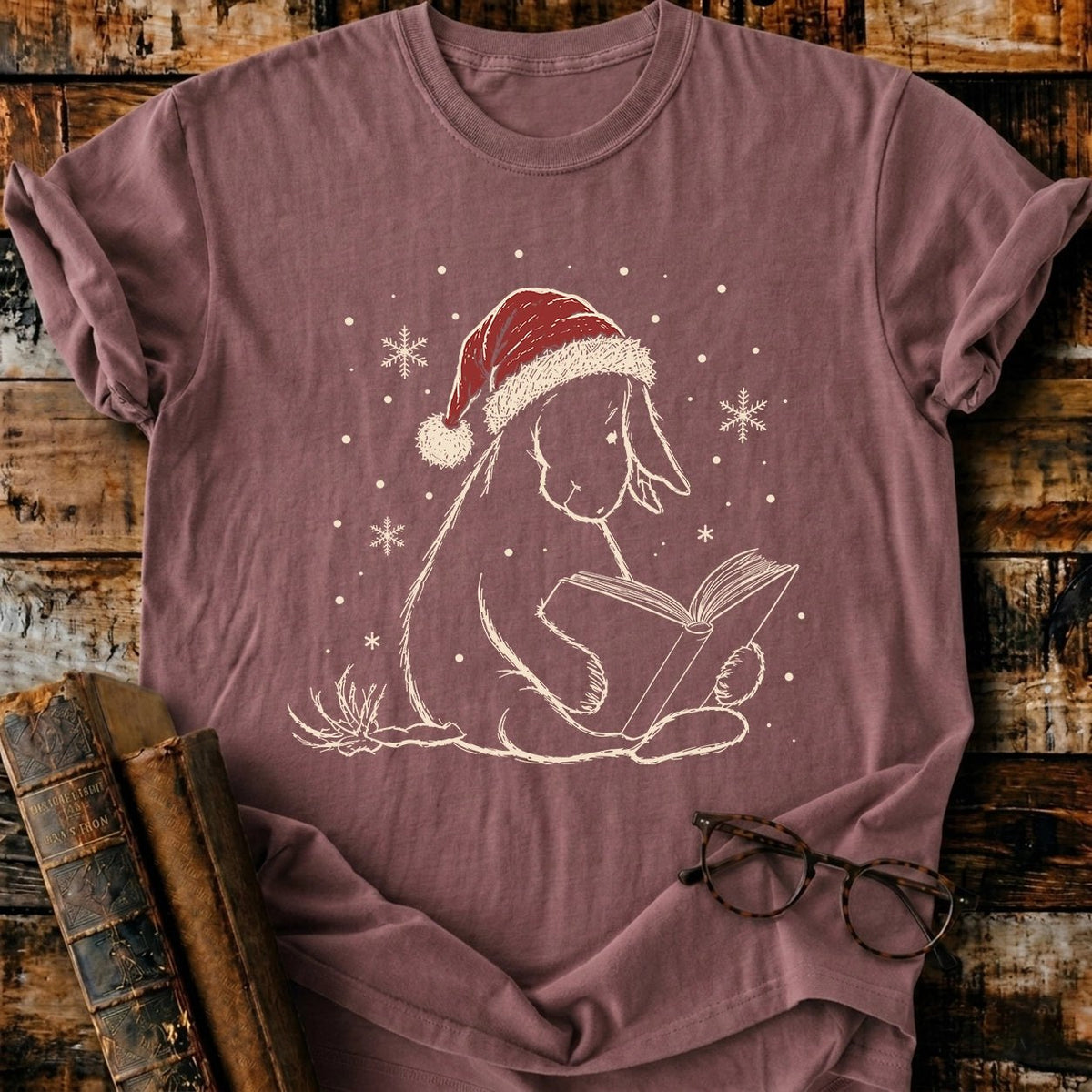 Eeyore Reading Christmas T-Shirt - BookMuseClub