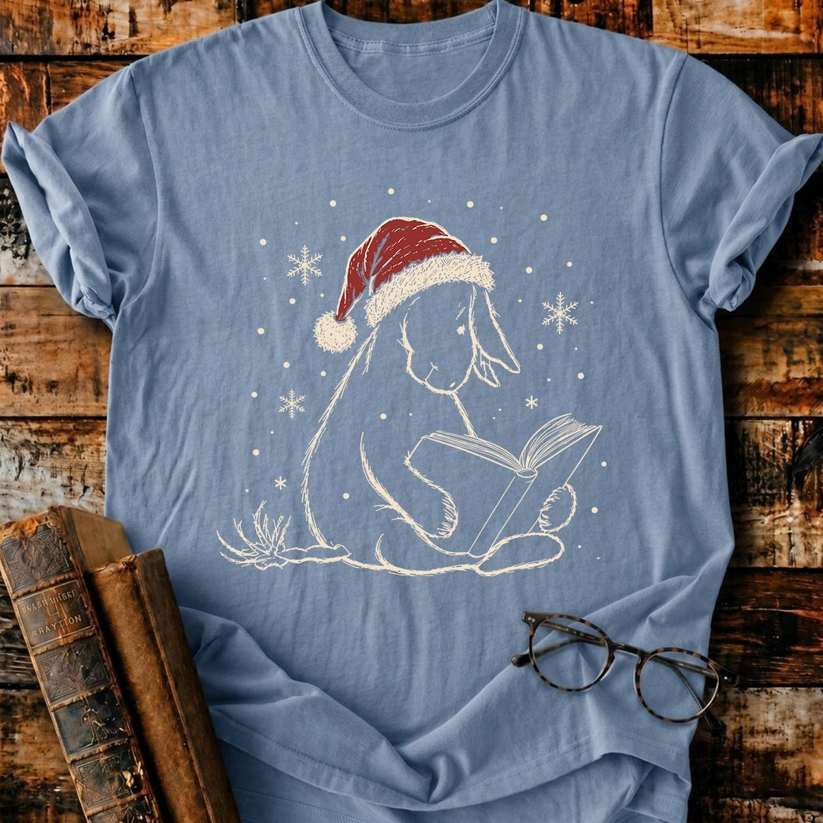 Eeyore Reading Christmas T-Shirt - BookMuseClub
