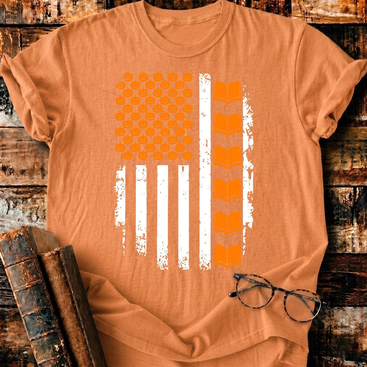 Flag Spooky Bookish T-Shirt - BookMuseClub
