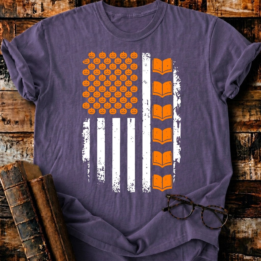 Flag Spooky Bookish T-Shirt - BookMuseClub