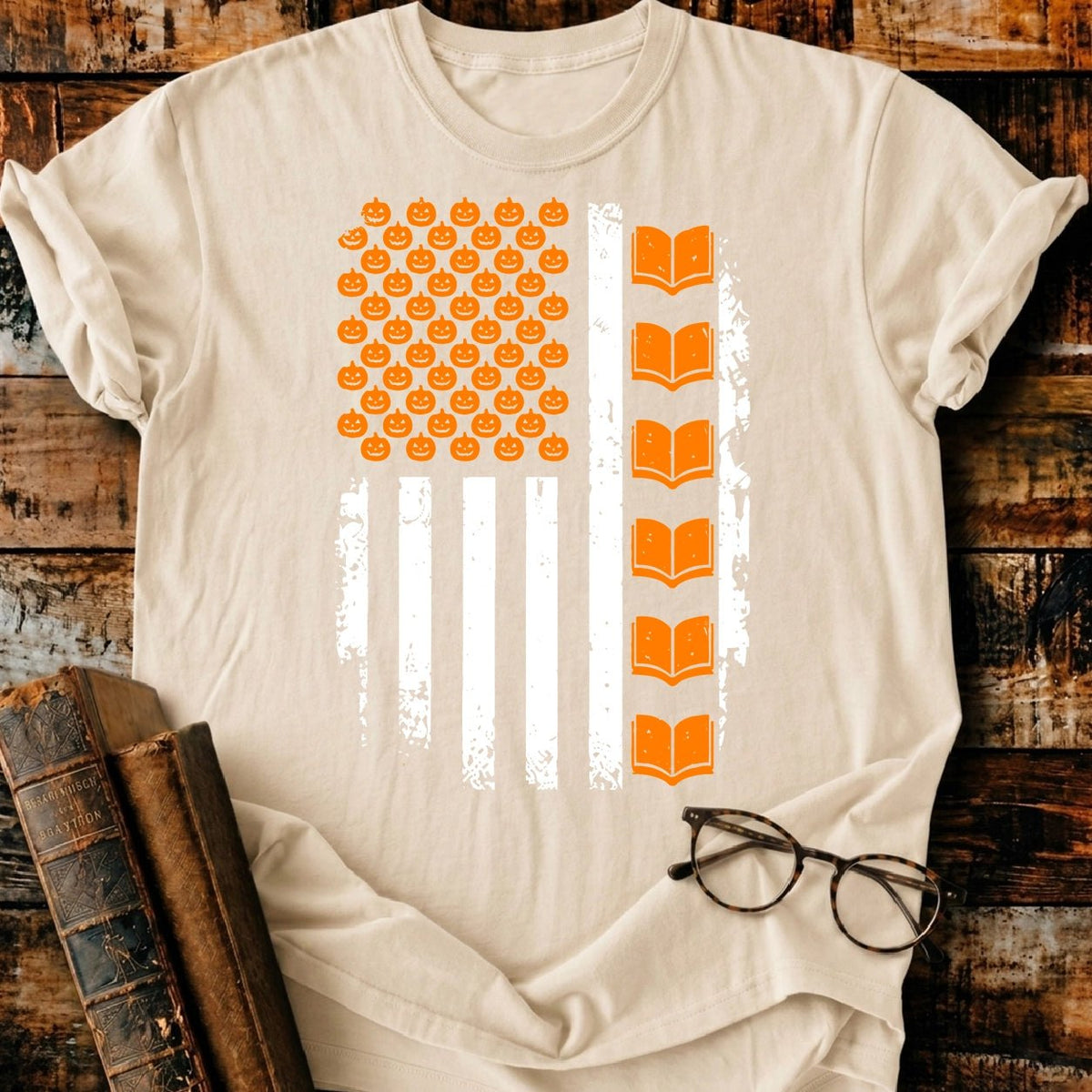 Flag Spooky Bookish T-Shirt - BookMuseClub