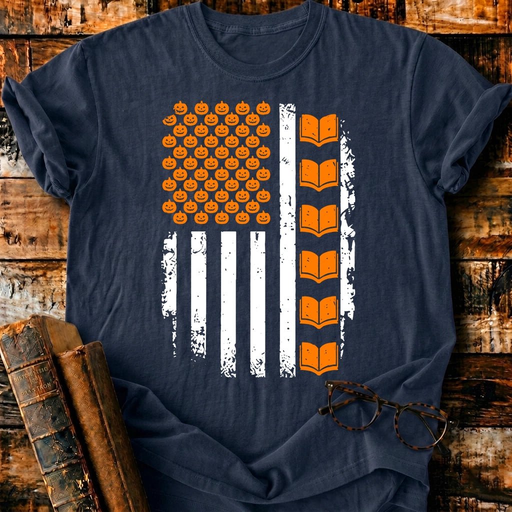 Flag Spooky Bookish T-Shirt - BookMuseClub