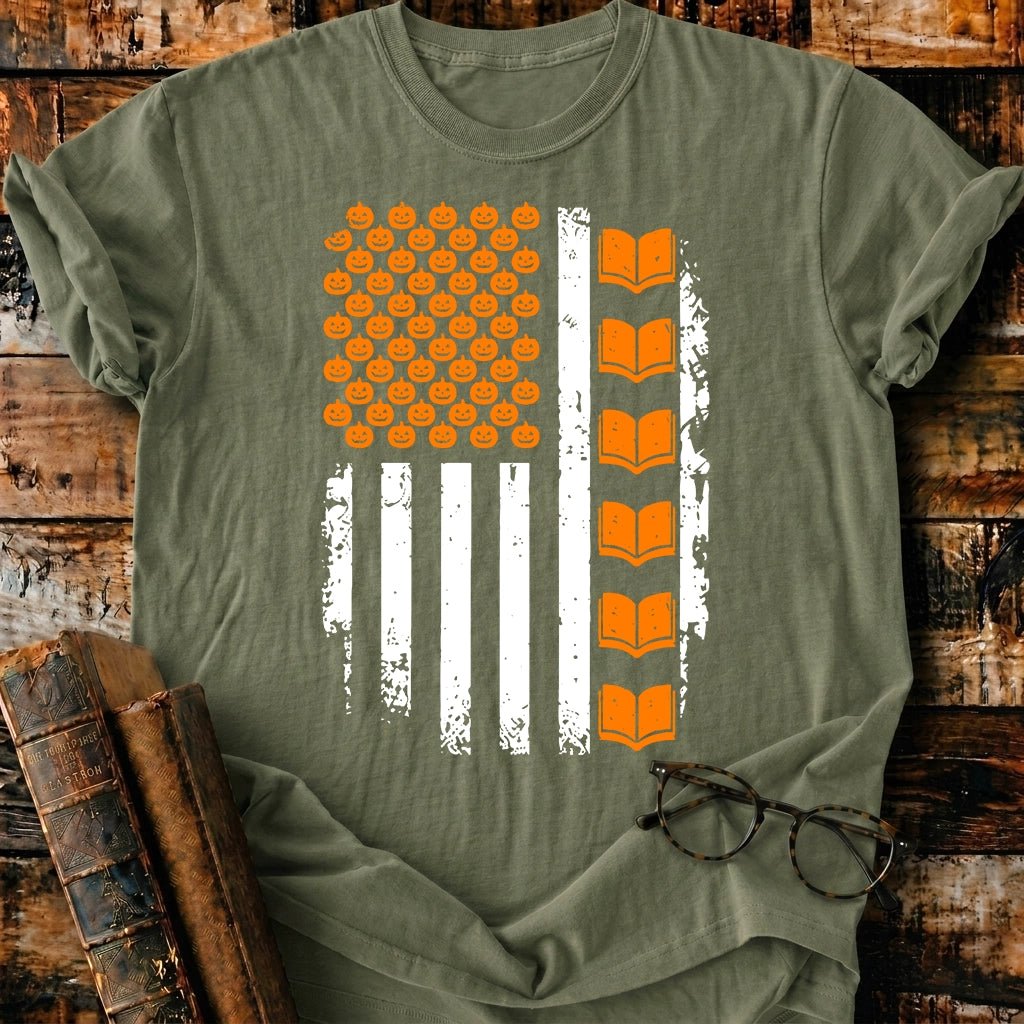 Flag Spooky Bookish T-Shirt - BookMuseClub