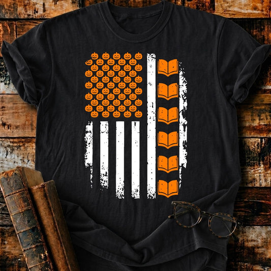 Flag Spooky Bookish T-Shirt - BookMuseClub