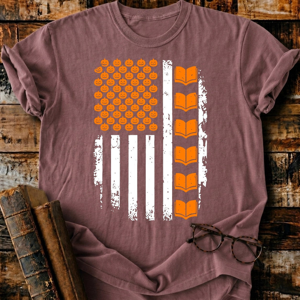Flag Spooky Bookish T-Shirt - BookMuseClub