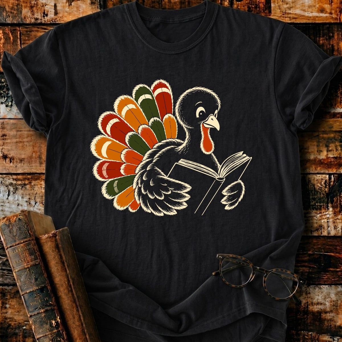 Gobble Up A Good Book Thanksgiving T-Shirt - BookMuseClub
