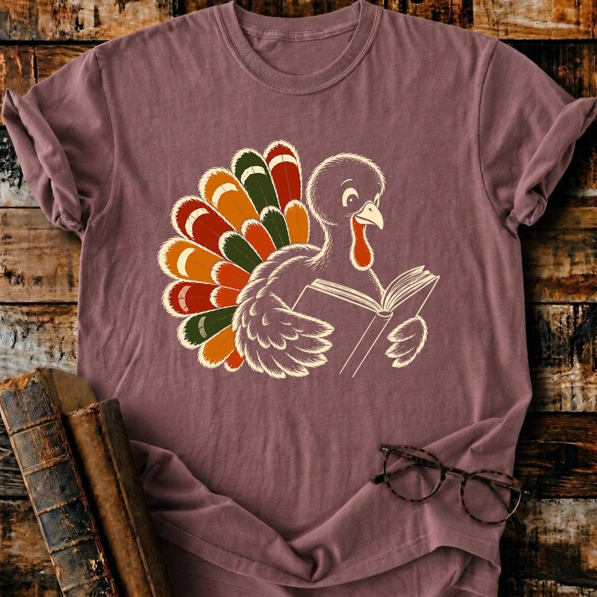 Gobble Up A Good Book Thanksgiving T-Shirt - BookMuseClub
