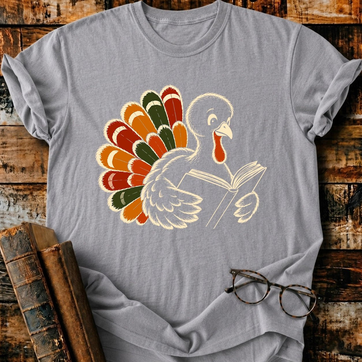 Gobble Up A Good Book Thanksgiving T-Shirt - BookMuseClub