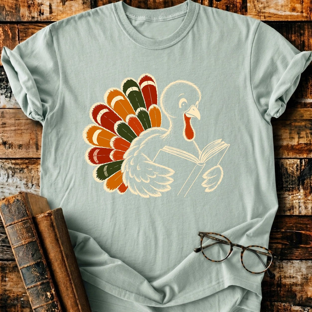 Gobble Up A Good Book Thanksgiving T-Shirt - BookMuseClub