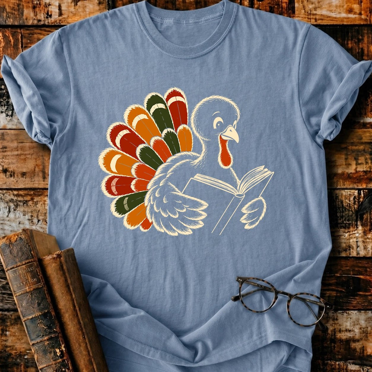 Gobble Up A Good Book Thanksgiving T-Shirt - BookMuseClub