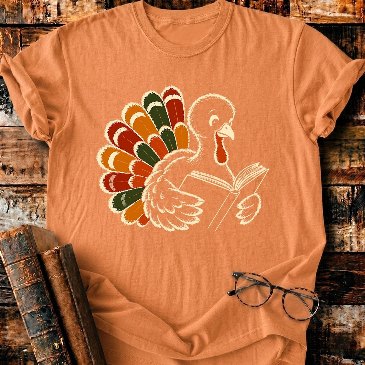 Gobble Up A Good Book Thanksgiving T-Shirt - BookMuseClub