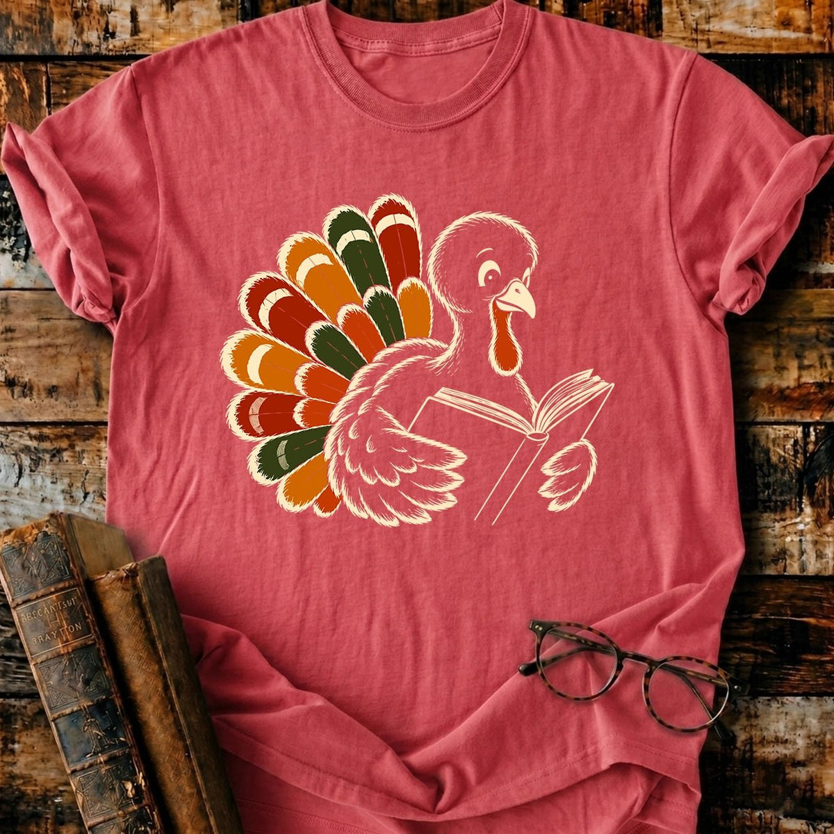 Gobble Up A Good Book Thanksgiving T-Shirt - BookMuseClub