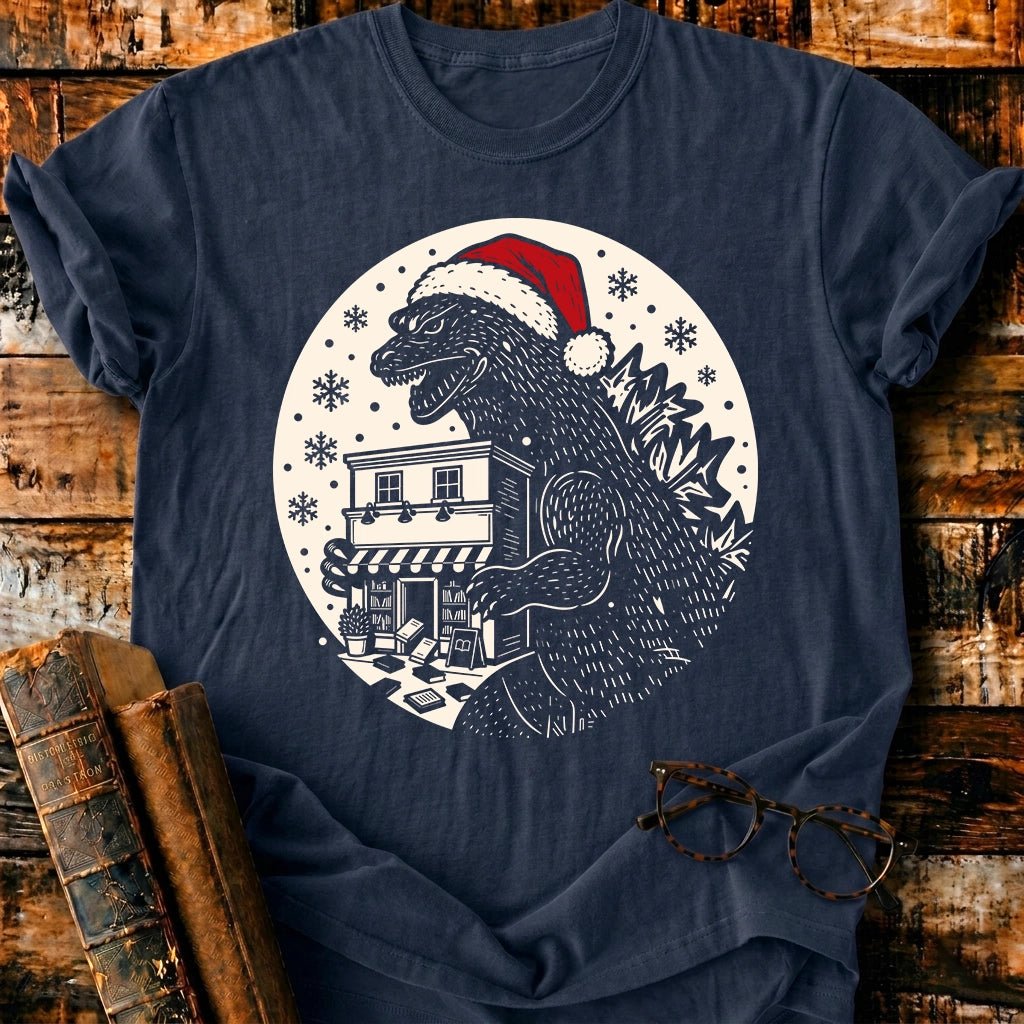 Hoardzilla Christmas T-Shirt - BookMuseClub