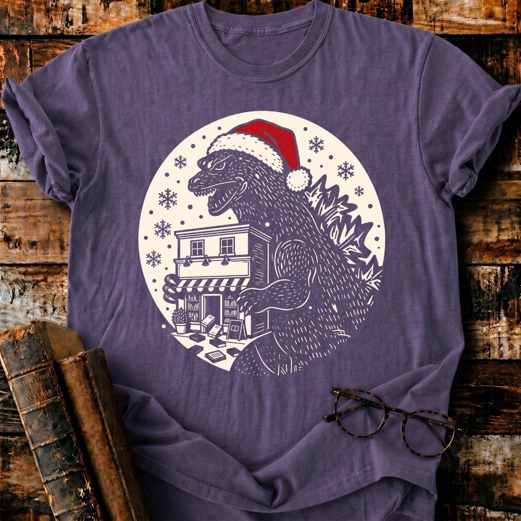 Hoardzilla Christmas T-Shirt - BookMuseClub