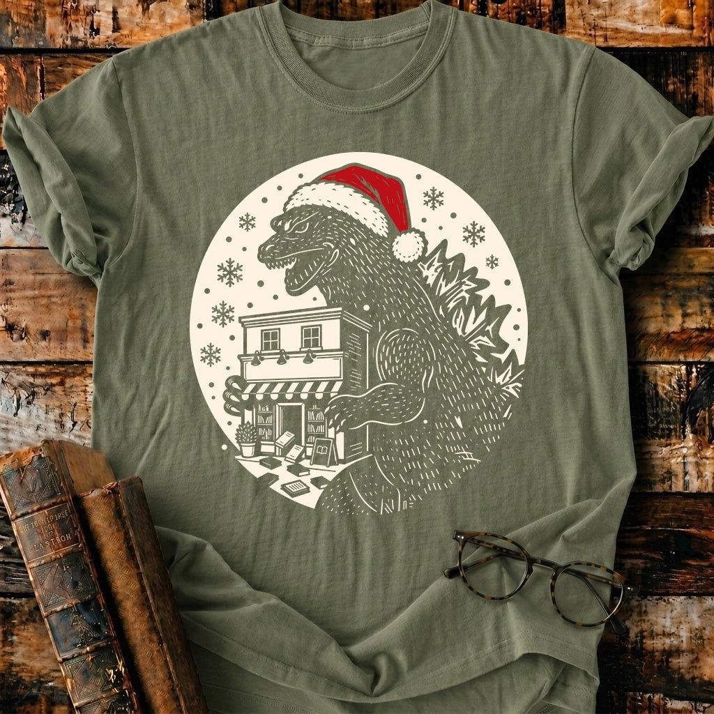 Hoardzilla Christmas T-Shirt - BookMuseClub