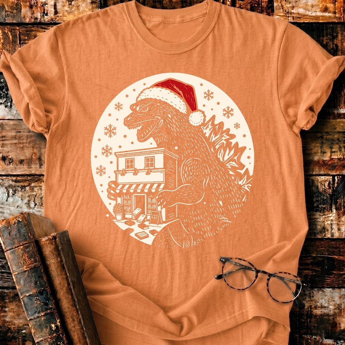 Hoardzilla Christmas T-Shirt - BookMuseClub
