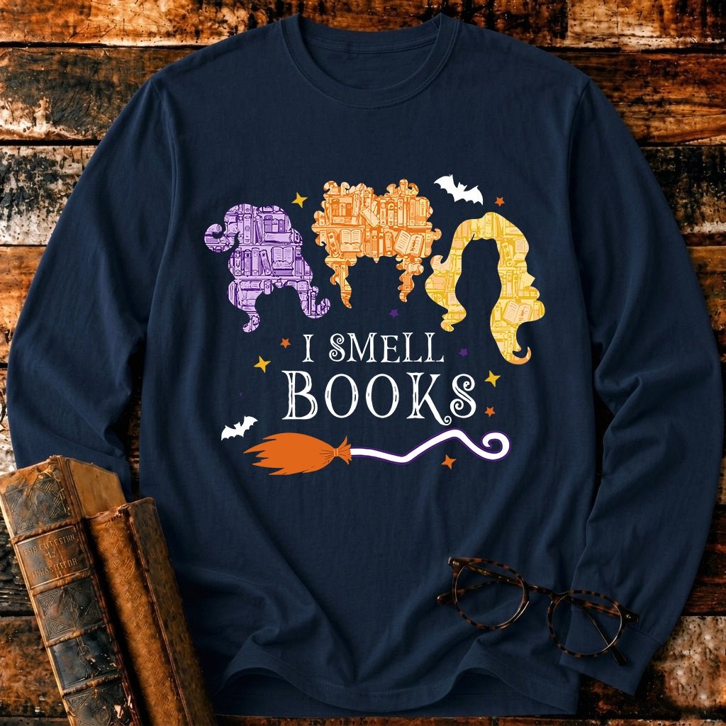 I Smell Books Long Sleeve T-Shirt - BookMuseClub