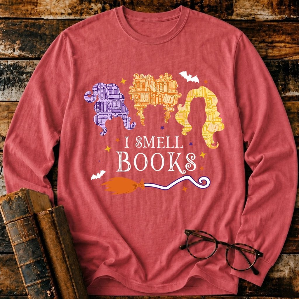 I Smell Books Long Sleeve T-Shirt - BookMuseClub