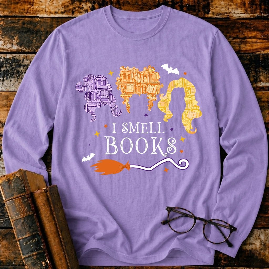 I Smell Books Long Sleeve T-Shirt - BookMuseClub