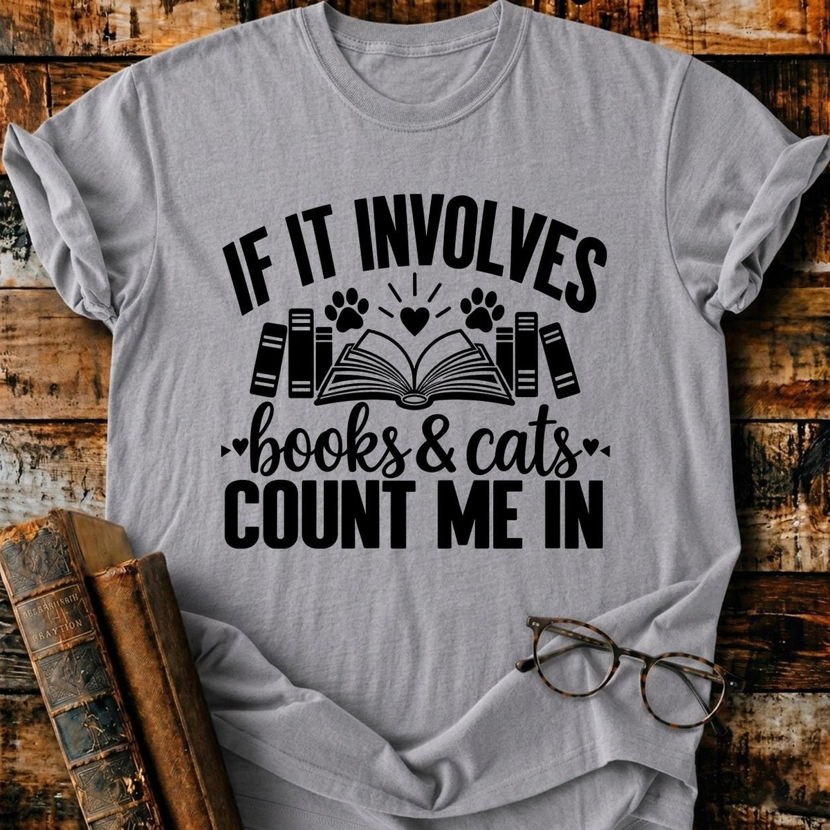 Involves Books And Cats T-Shirt - BookMuseClub