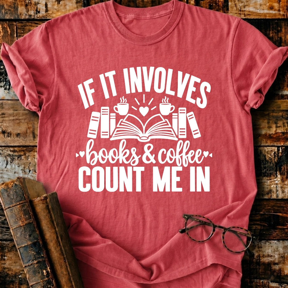 Involves Books And Coffee T-Shirt - BookMuseClub