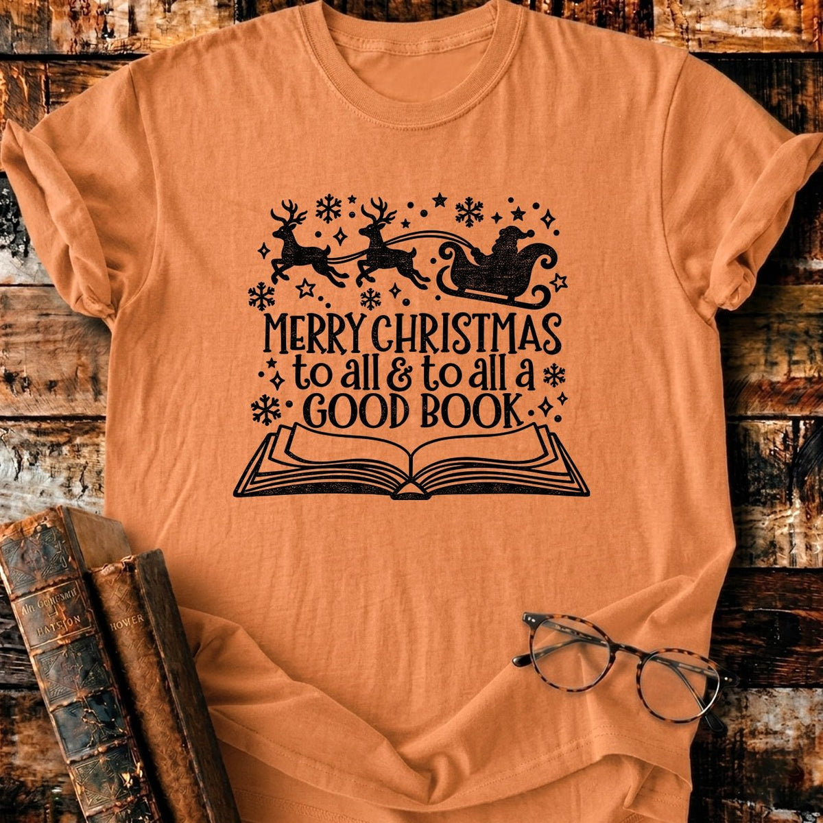 Merry Christmas To All A Good Book T-Shirt - BookMuseClub