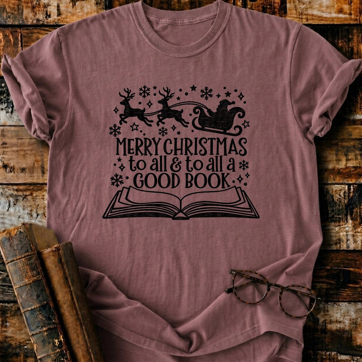 Merry Christmas To All A Good Book T-Shirt - BookMuseClub