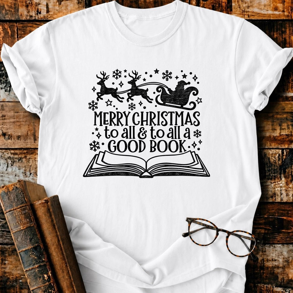 Merry Christmas To All A Good Book T-Shirt - BookMuseClub