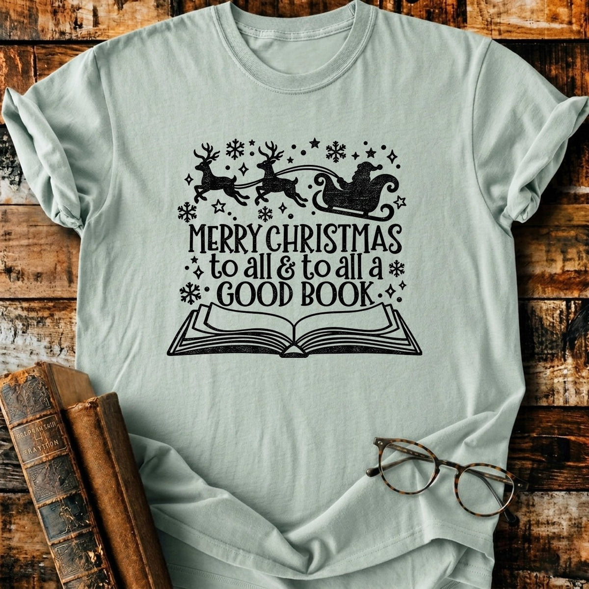 Merry Christmas To All A Good Book T-Shirt - BookMuseClub