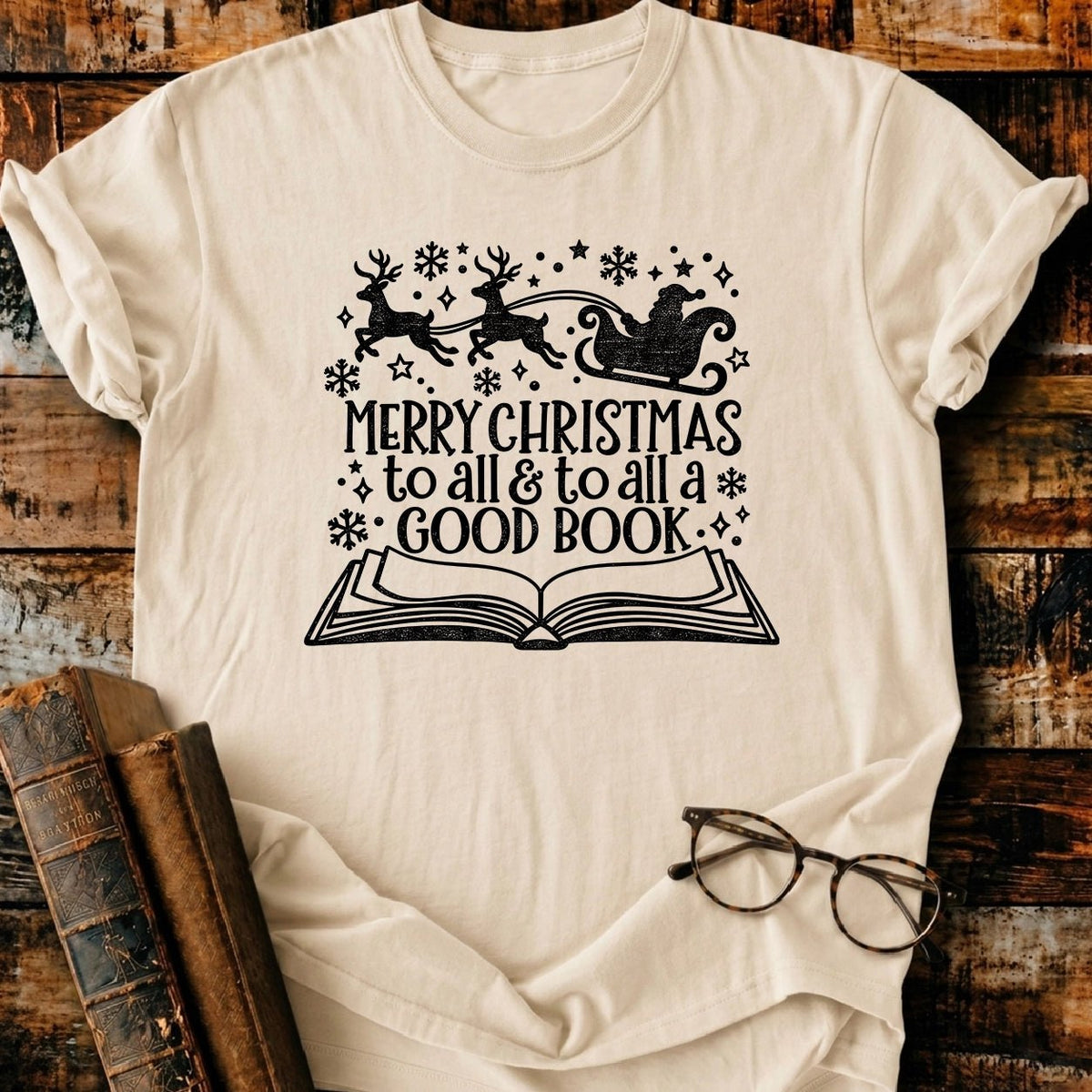 Merry Christmas To All A Good Book T-Shirt - BookMuseClub