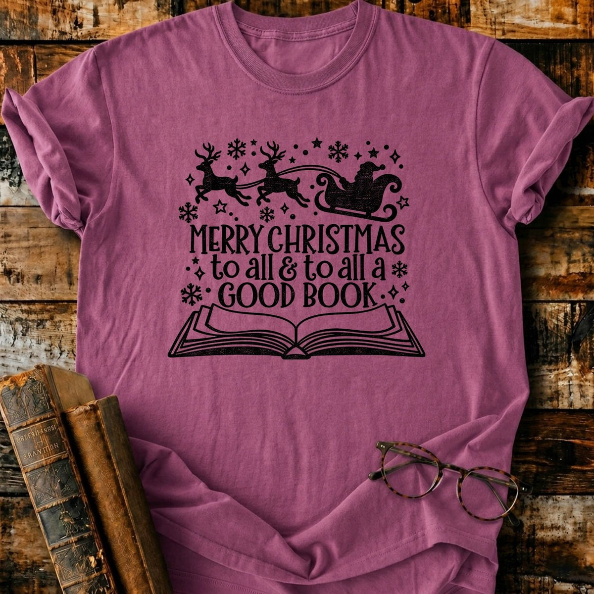 Merry Christmas To All A Good Book T-Shirt - BookMuseClub