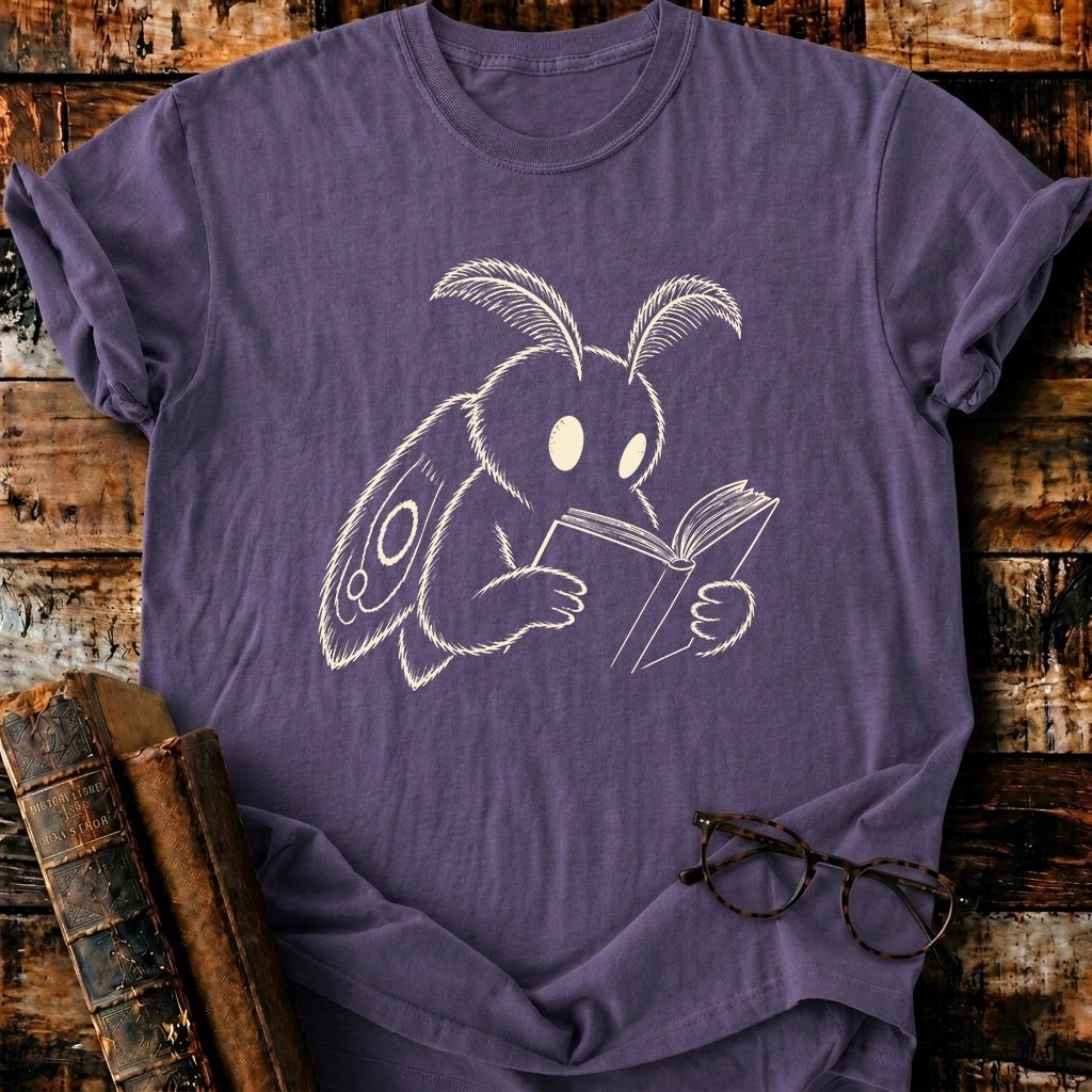 Mothman Reading T-Shirt - BookMuseClub