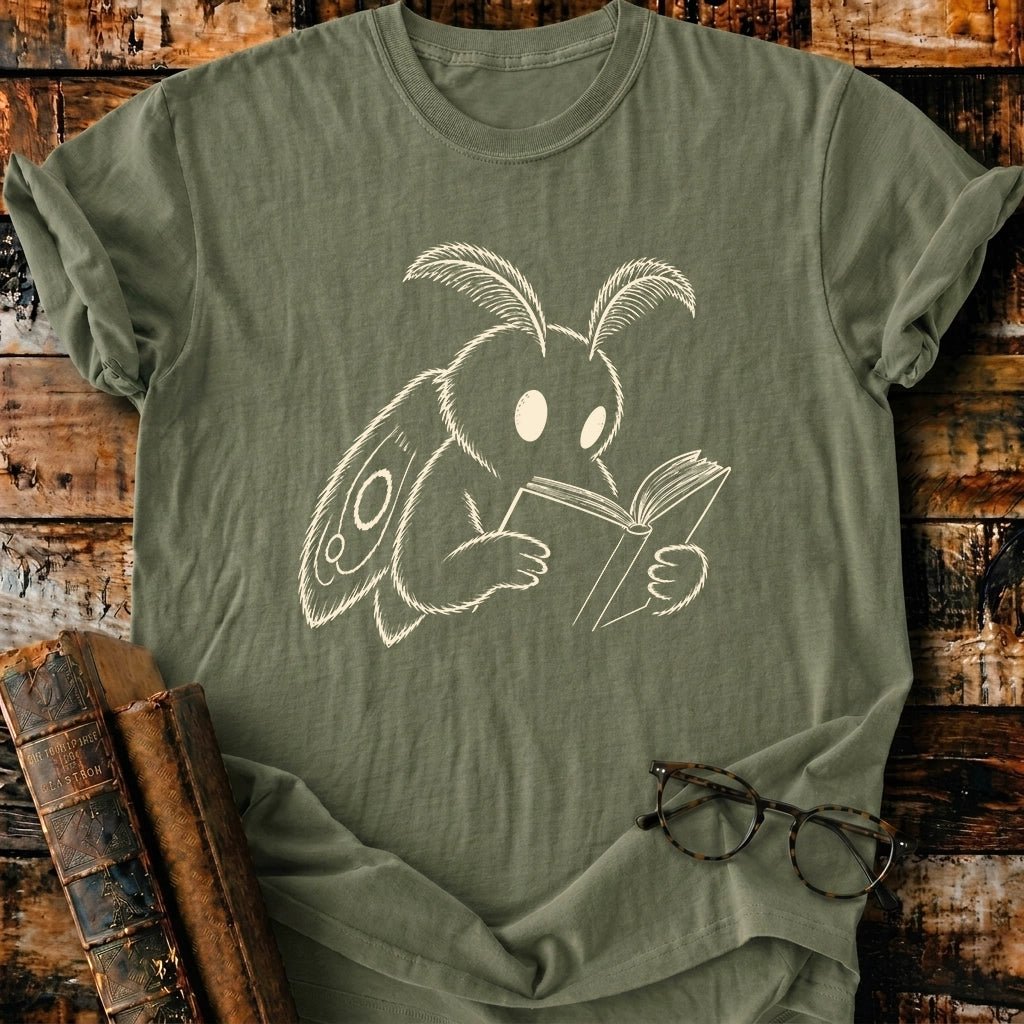 Mothman Reading T-Shirt - BookMuseClub