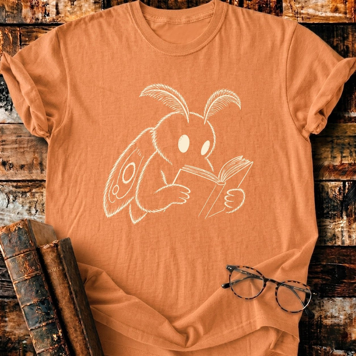 Mothman Reading T-Shirt - BookMuseClub