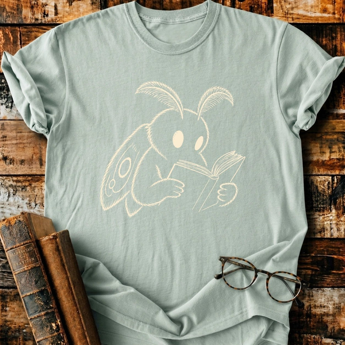 Mothman Reading T-Shirt - BookMuseClub