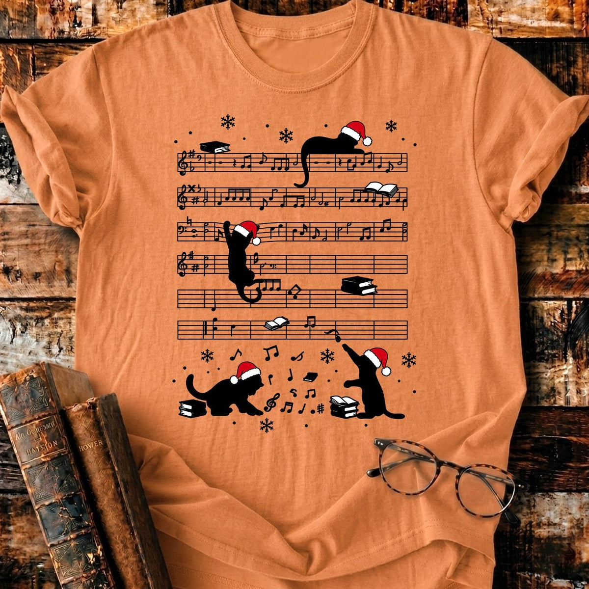 My Hobbies Christmas Cat T-Shirt - BookMuseClub