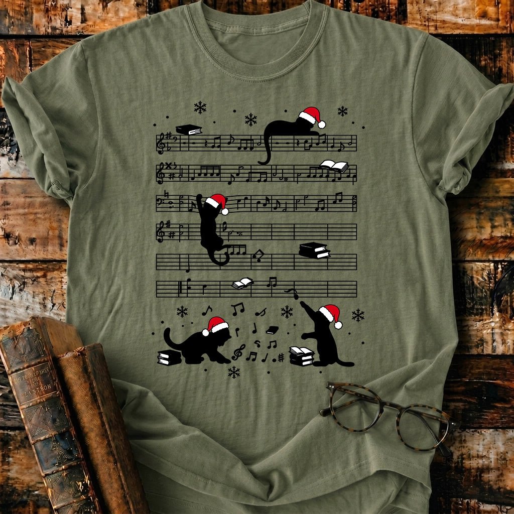 My Hobbies Christmas Cat T-Shirt - BookMuseClub