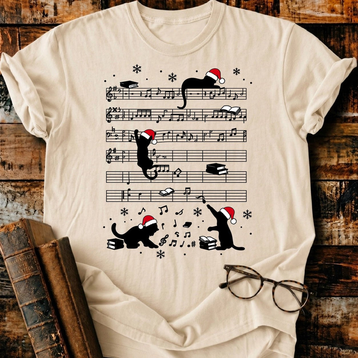 My Hobbies Christmas Cat T-Shirt - BookMuseClub