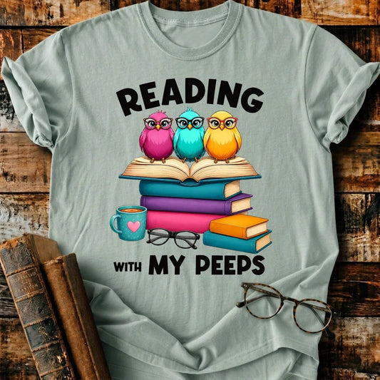 Reading With Peeps T-Shirt - BookMuseClub