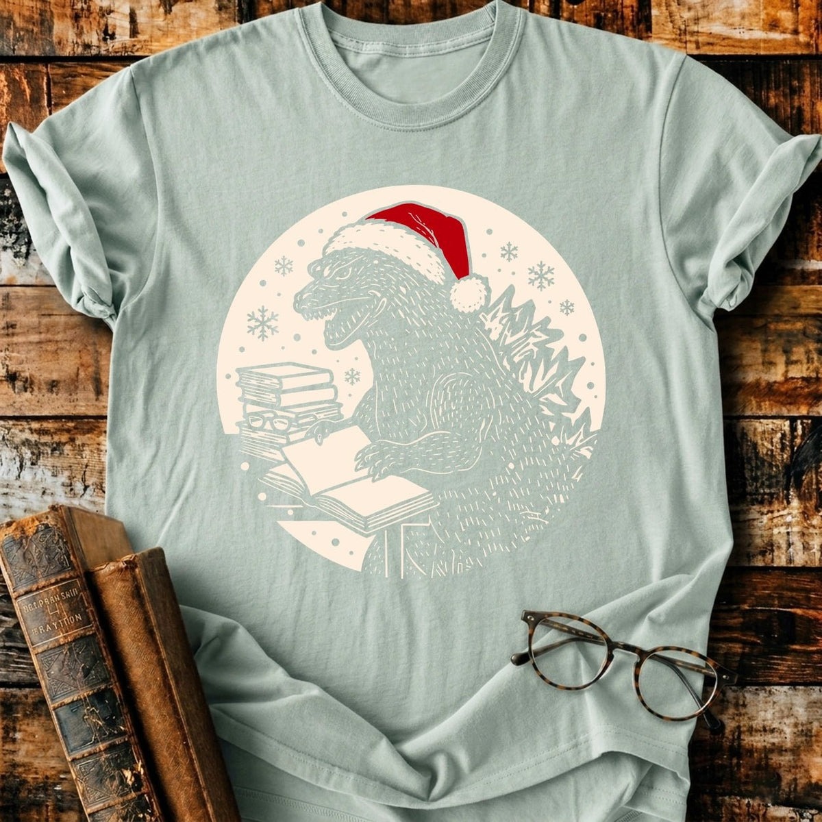Readzilla Christmas T-Shirt - BookMuseClub