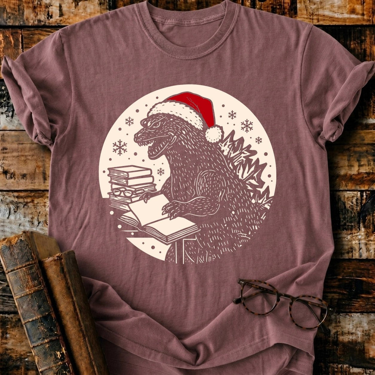 Readzilla Christmas T-Shirt - BookMuseClub
