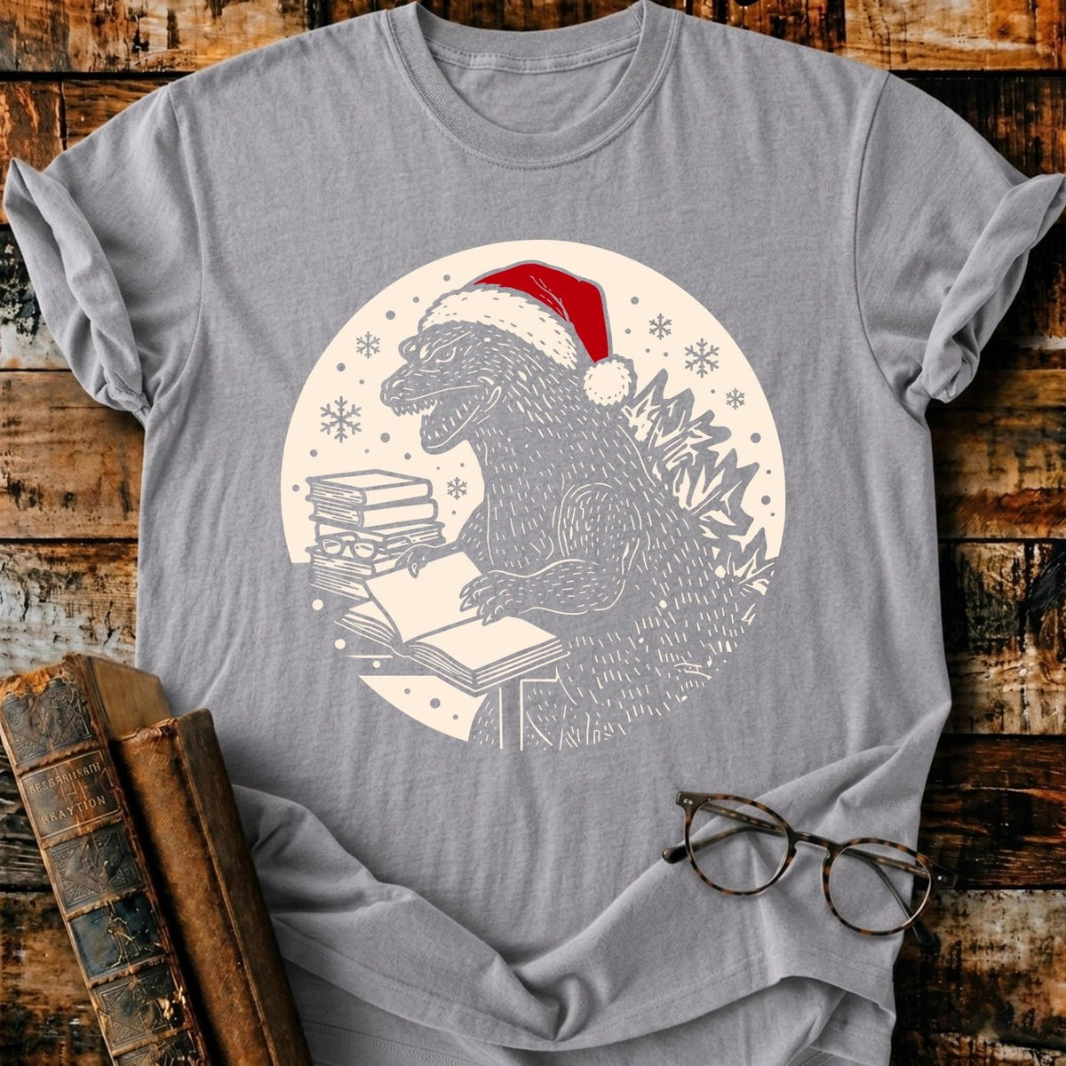 Readzilla Christmas T-Shirt - BookMuseClub