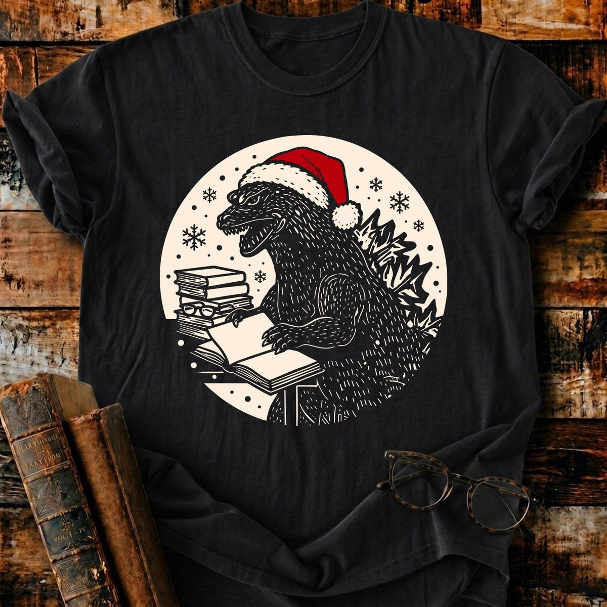 Readzilla Christmas T-Shirt - BookMuseClub