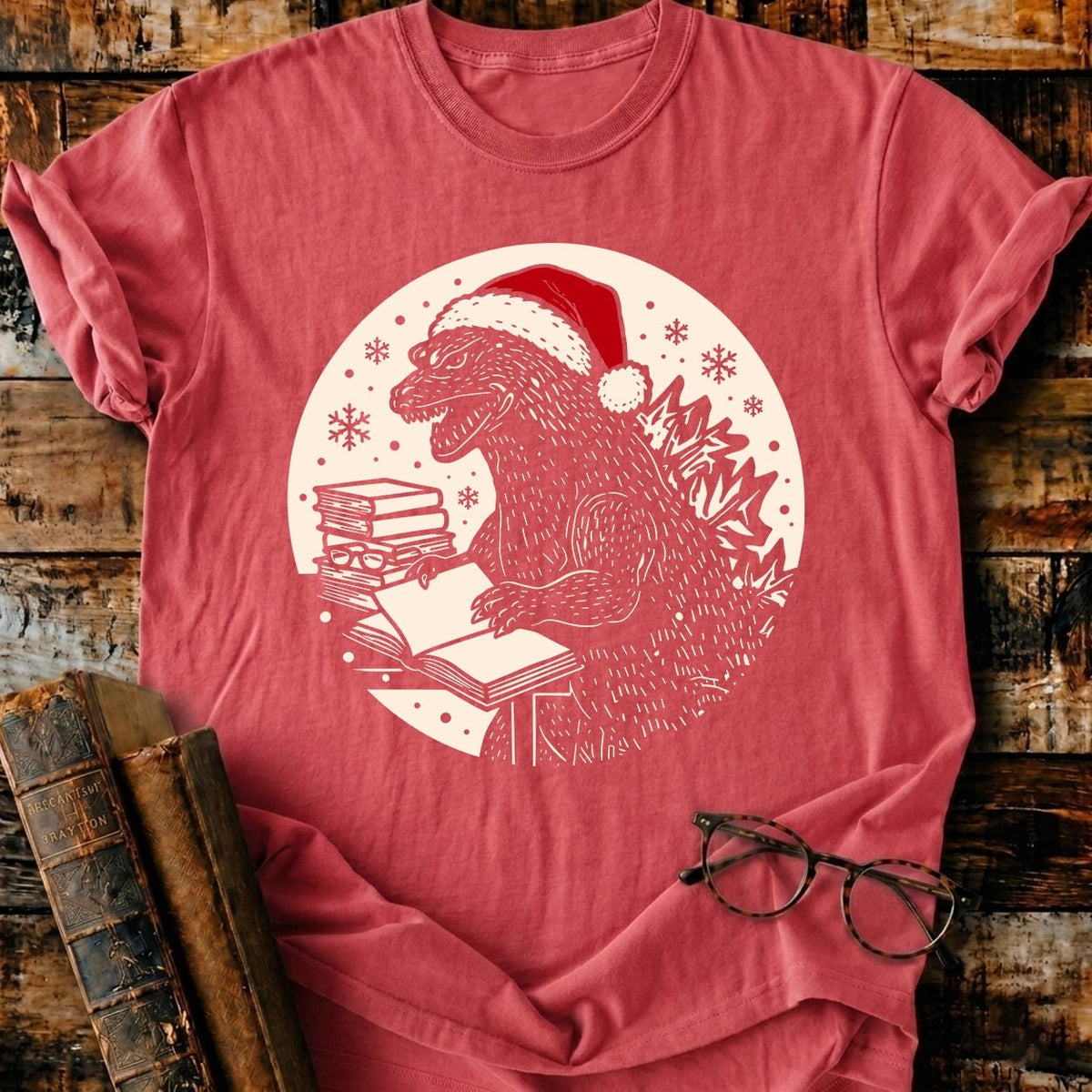 Readzilla Christmas T-Shirt - BookMuseClub