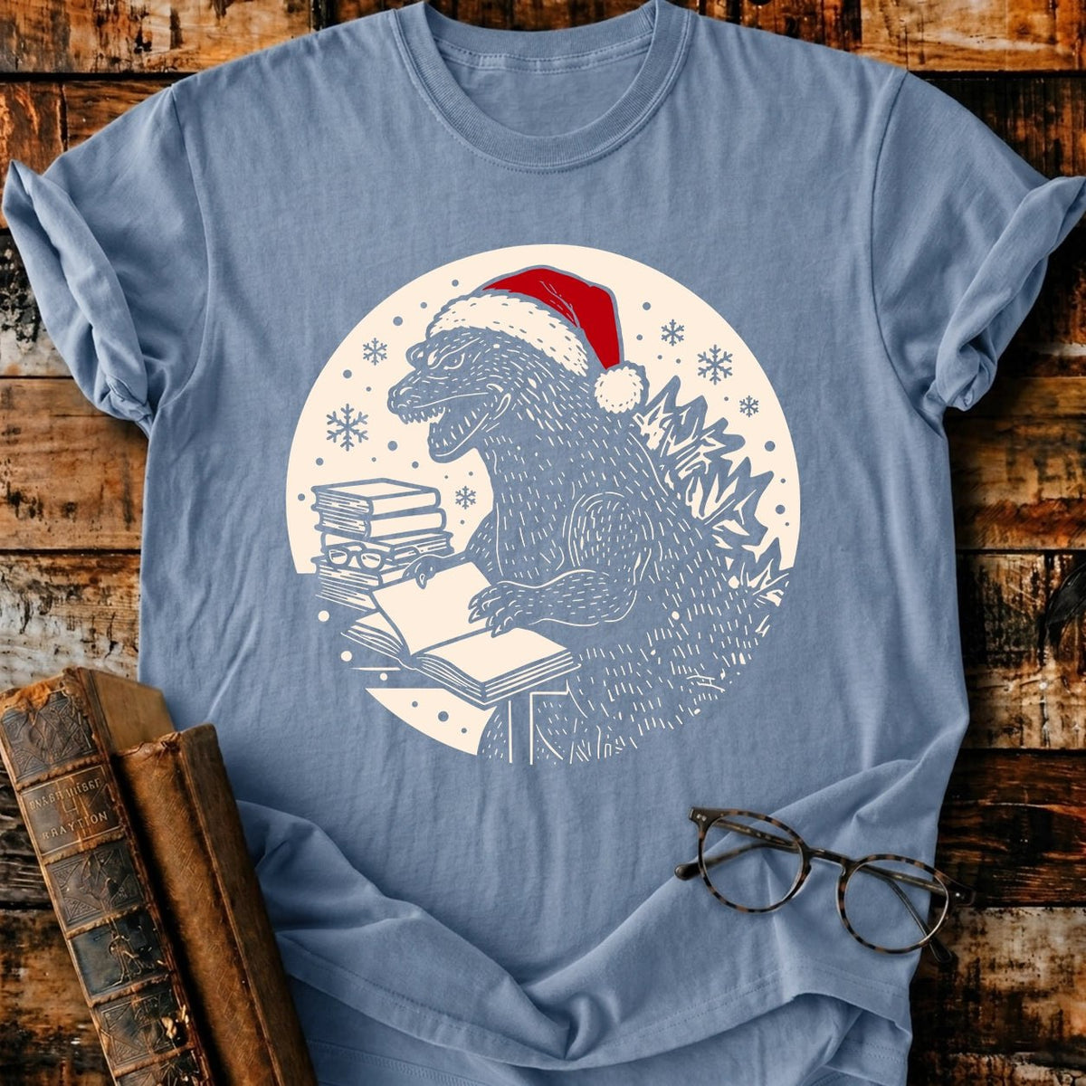 Readzilla Christmas T-Shirt - BookMuseClub